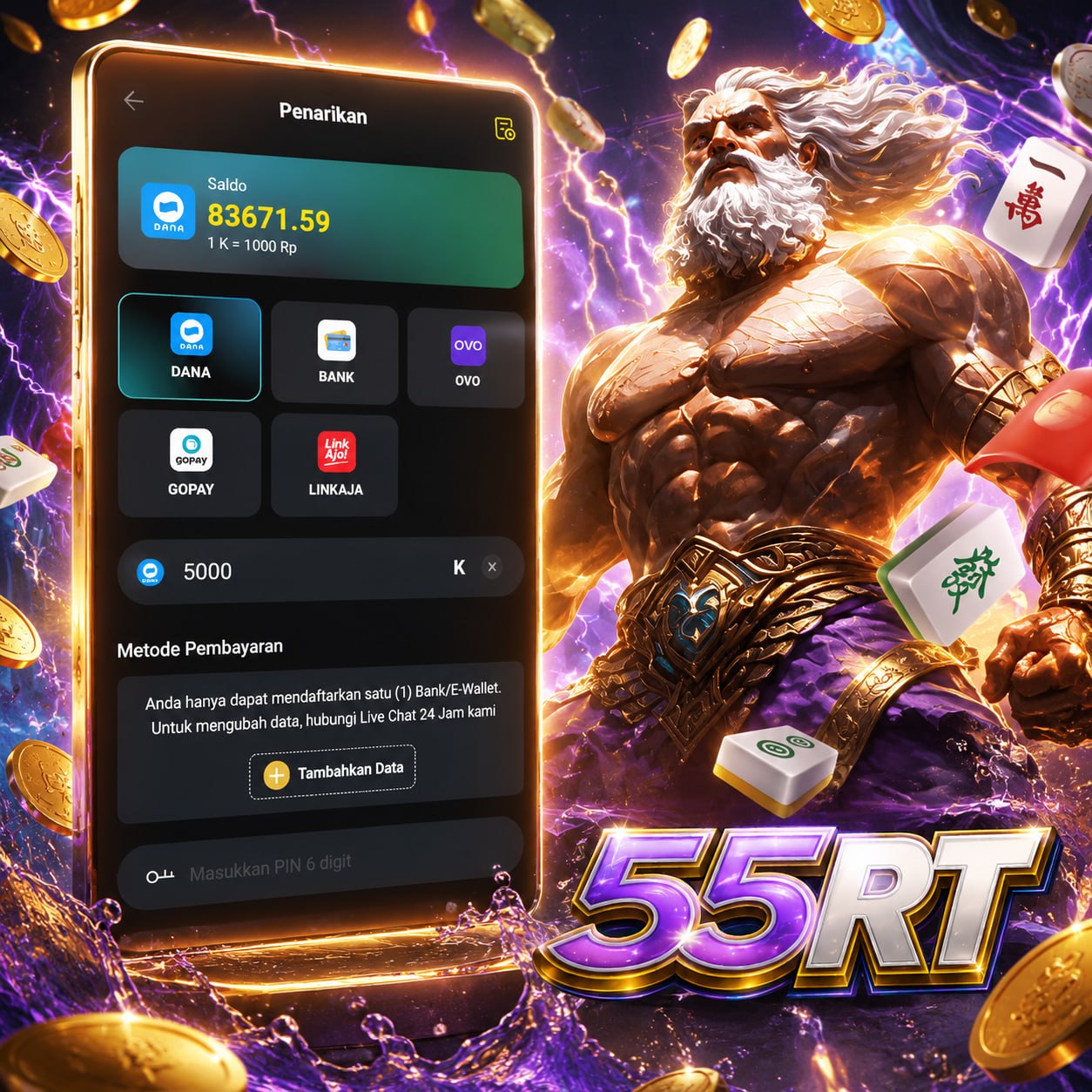 55RT - Pilihan Game PG Soft untuk Penggemar Slot Online